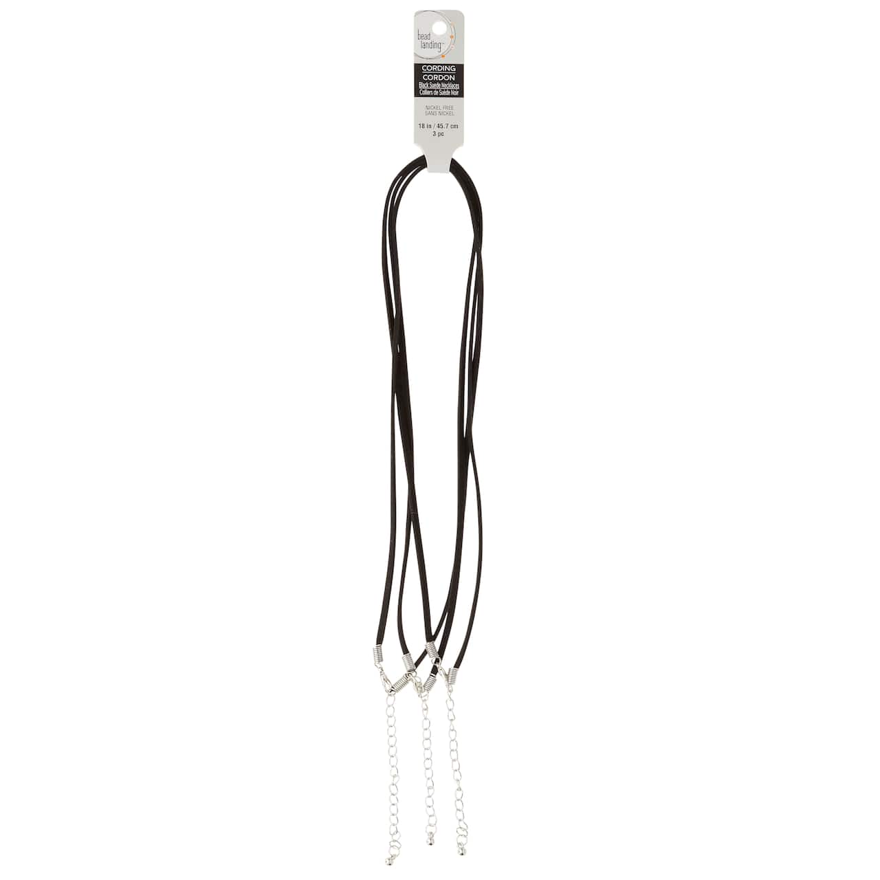 Black Suede Cording Necklace by Bead Landing™